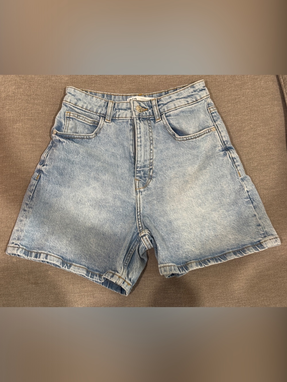 ZARA Light Blue Denim women’s Shorts